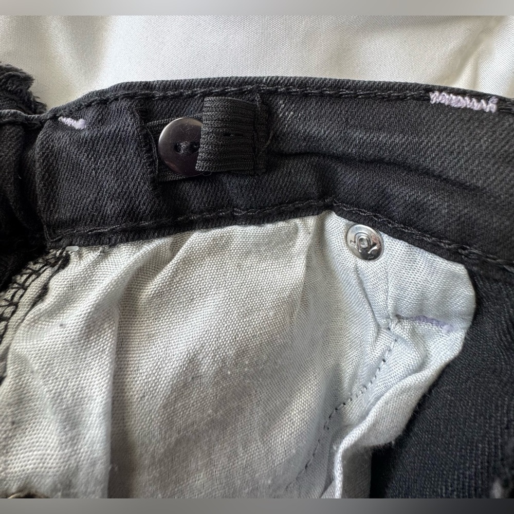 True Religion Girls Black Denim high rise Shorts - Picture 5 of 6